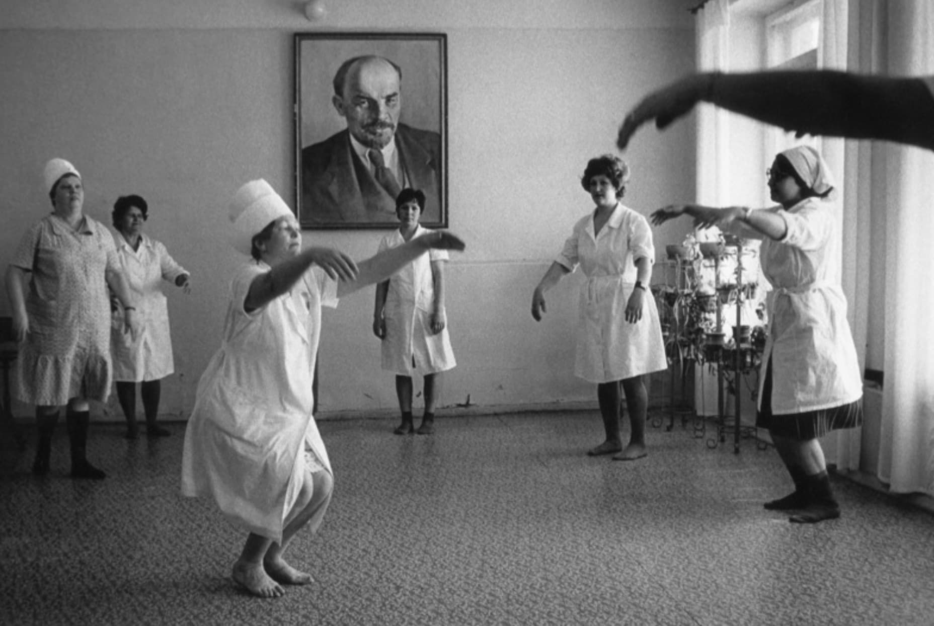 “Workplace gymnastics, Ulyanovsk, USSR, 1981.”